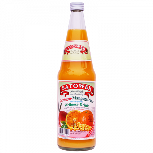 Orangen-Mangogetränk mit Sojaprotein - Wellness-Drink